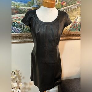 BOSTON PROPER, 
GENUINE LEATHER DRESS